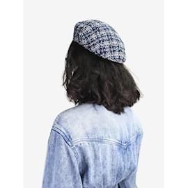 Maison Michel-Gorra tweed azul-Azul