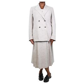 Gabriela Hearst Hellgrauer, mit Kaschmir gefütterter Blazer – Größe UK 12/14 Grau