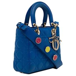 Dior-Dior Blue Small Lambskin Cannage My ABC Lady Dior-Blue,Dark blue
