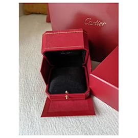 Cartier-Love Trinity JUC-Ring-Innen- und Außenbox-Papiertüte-Rot