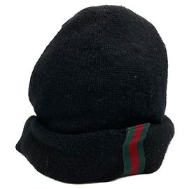 ***GUCCI (gucci)  sherry line knit hat Black