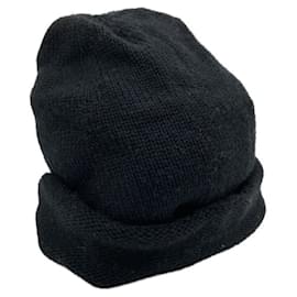 Gucci-***GUCCI (Gucci)  gorro de punto línea jerez-Negro