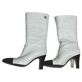 Chanel-Boots-Black,White