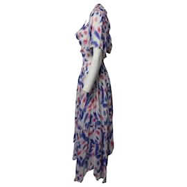 Isabel Marant-Isabel Marant Robe imprimée à découpes Namala en soie blanche-Blanc