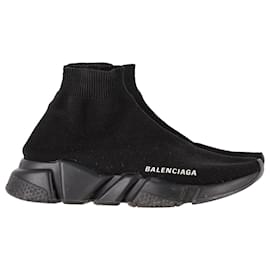 Balenciaga-Balenciaga Baskets Speed Knit en Polyester Noir-Noir