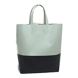 Céline-Bicolor Vertical Cabas Tote-Green