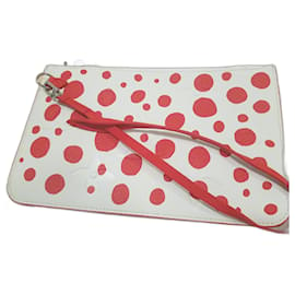 Louis Vuitton-Louis Vuitton Neverfull Pochette Pouch limited edition by Yayoi Kusama 2023-White,Red