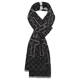 Louis Vuitton-LV List scarf-Black