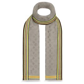 Louis Vuitton Fluo-Schal mit LV-Monogramm Grau