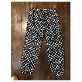 Louis Vuitton-Calça jogger LOUIS VUITTON38-Preto,Branco