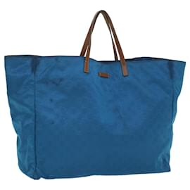 Gucci-GUCCI GG Canvas Tote Bag Blue 286198 auth 56293-Blue
