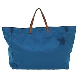 Gucci-Sac cabas en toile GUCCI GG Bleu 286198 auth 56293-Bleu