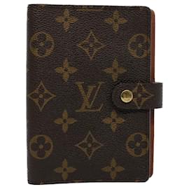 Louis Vuitton-LOUIS VUITTON Monogram Agenda PM Day Planner Cover R20005 Bases de autenticación de LV8721-Monograma