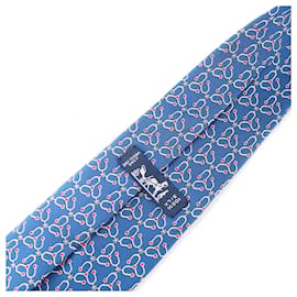 Hermès-HERMES Krawatten T.  Silk-Marineblau