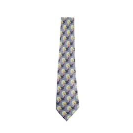 Hermès-HERMES Cravatte T.  silk-Grigio