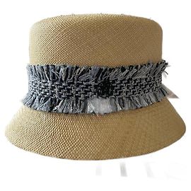 Maison Michel Kendall Strohhut Beige Beige