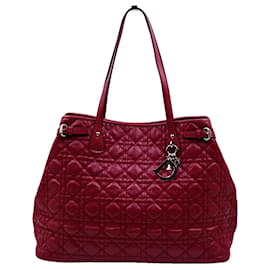 Dior-Christian Dior burgundy Panarea shoulder bag-Red,Other