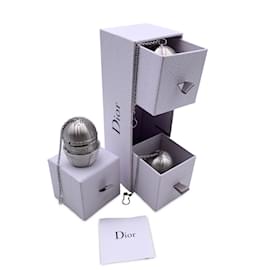 Christian Dior-Limited Edition Tea Time Silver Metal Tea Infuser Set-Silvery