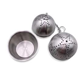 Christian Dior-Limited Edition Tea Time Silver Metal Tea Infuser Set-Silvery