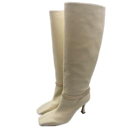 Autre Marque-ILIO SMERALDO  Boots T.eu 39 leather-Cream