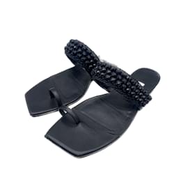 Jimmy Choo-JIMMY CHOO  Sandals T.eu 39.5 leather-Black