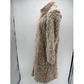 Autre Marque-NICHT SIGN / UNSIGNED Coats T.FR Taille Einzigartiges Fell-Beige