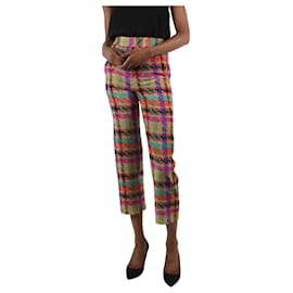 Etro-Pantalon léger à carreaux multi-élastiqué à taille - taille IT 38-Multicolore