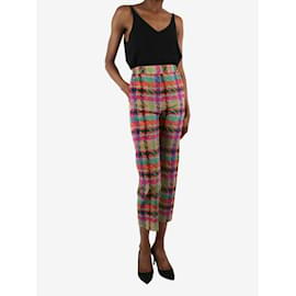 Etro-Multi elasticated waist check light trousers - size IT 38-Multiple colors