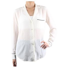 Equipment Cream button-up silk shirt - size M Cream