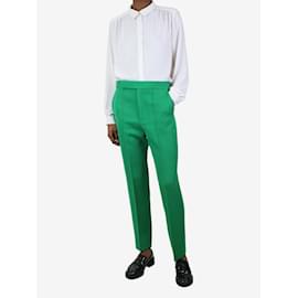 Céline-Celine Green tailored wool trousers - size IT 36-Green