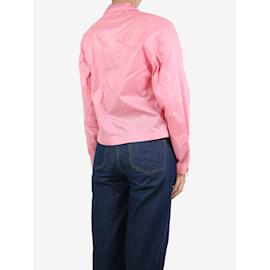 Moncler-Pink cropped windbreaker jacket - size UK 8-Pink