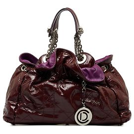 Dior Rote Cannage Le Trente Einkaufstasche aus Lackleder Rot Andere