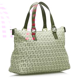 Fendi-Fendi Brown Zucchino Tote-Brown,Red,Beige