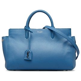 Saint Laurent Blue Small Rive Gauche Cabas Azul