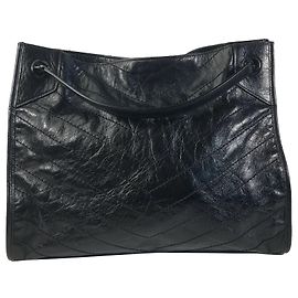 Saint Laurent Black Medium Niki Shopping Tote Black