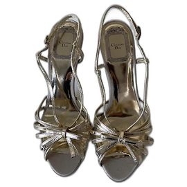 Christian Dior goldene Leder Pumps Golden