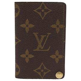 Louis Vuitton-Louis Vuitton Porte carte crédit Pression-Marrom