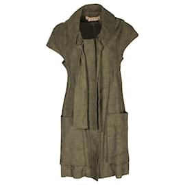 Marni-Minivestido Marni Tweed de algodón verde-Verde