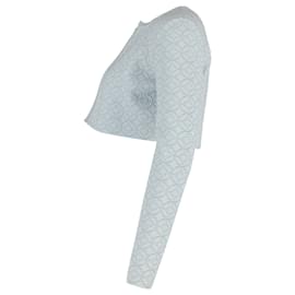 Alaïa-Kurz geschnittene Alaia-Jacke mit offener Vorderseite aus blauem Polyester-Blau