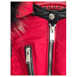 Autre Marque-Puffy jacket-Black,Red
