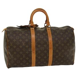 Louis Vuitton-Louis Vuitton Monogram Keepall 45 Sac Boston M41428 Auth LV 55208-Monogramme