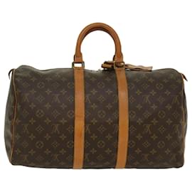 Louis Vuitton-Louis Vuitton-Monogramm Keepall 45 Boston Bag M.41428 LV Auth 55208-Monogramm
