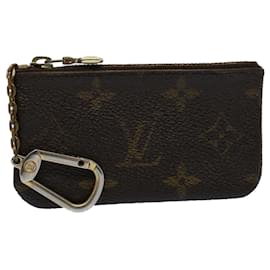 Louis Vuitton-Bolsa Moeda M LOUIS VUITTON Monograma Pochette Cles M62650 Autenticação de LV 56123-Monograma