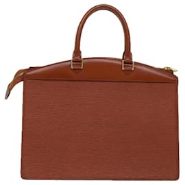 Louis Vuitton-LOUIS VUITTON Epi Riviera Hand Bag Brown M48183 LV Auth th4077-Brown
