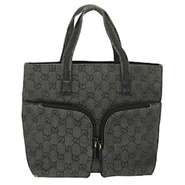 Gucci-GUCCI GG Canvas Hand Bag Gray 105650 auth 56318-Grey