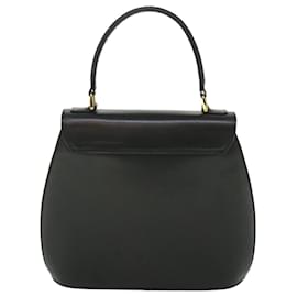 Givenchy-GIVENCHY Hand Bag Leather Black Auth yk8927-Black