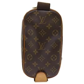 Louis Vuitton-Bolso de hombro tipo gange con bolsillo y monograma de LOUIS VUITTON M51870 LV Auth 55530-Monograma