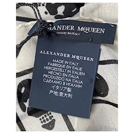 Alexander Mcqueen-Lenço de caveira Alexander Mcqueen-Bege