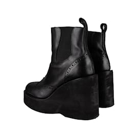 Sacai-Sacai Platform Ankle Boots-Black