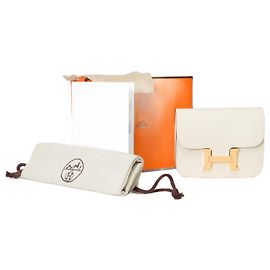 Hermès HERMES Constance Accessory in Beige Leather - 101530 Beige